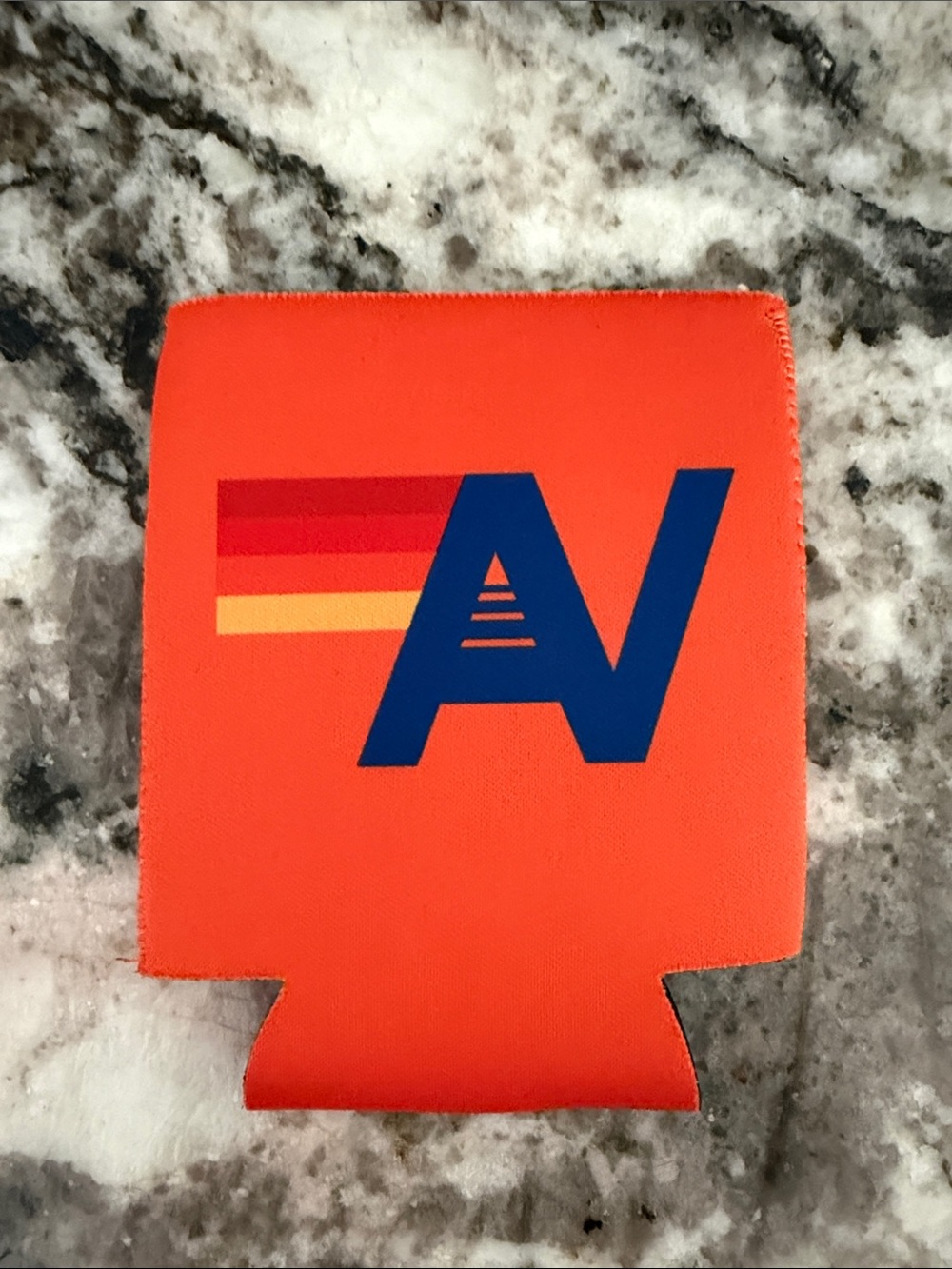 Aviator nation Orange Can Cooler with Blue 'AV' Logo Tiger! 🐅 NEW RARE
